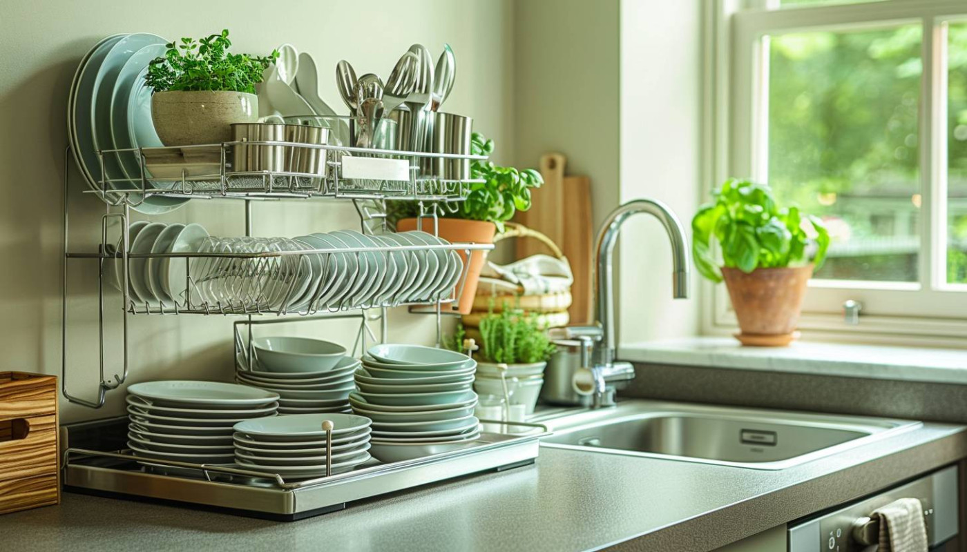 Comment intégrer un égouttoir à vaisselle dans une petite cuisine efficacement